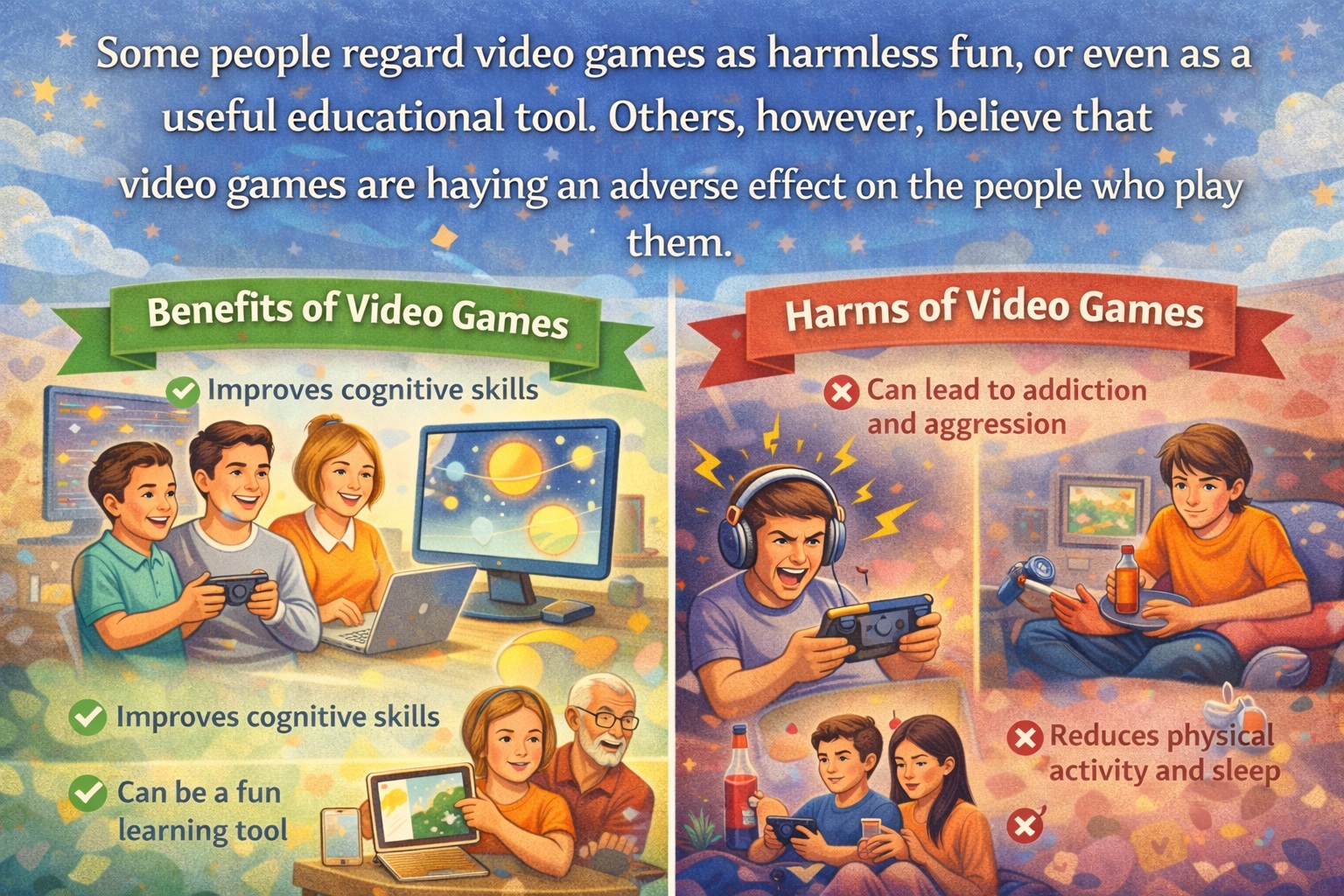 [Writing Task 2] Some people regard video games as harmless fun, or even as a useful educational tool