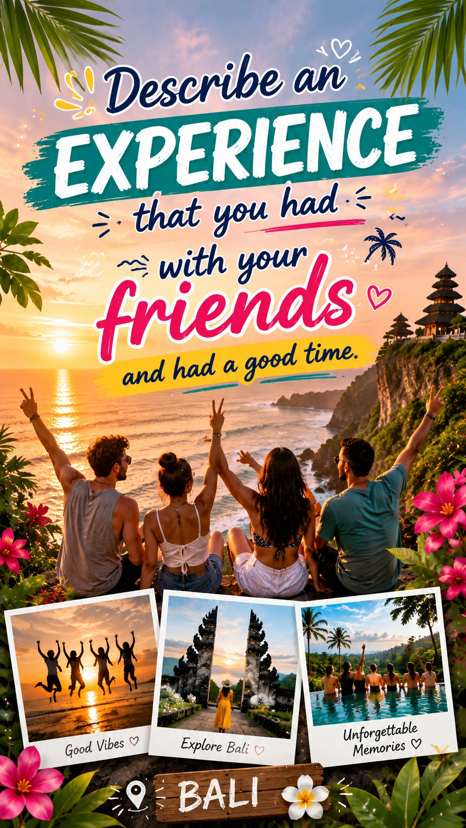 [Speaking Part 2] Describe an experience that you had with your friends and had a good time.