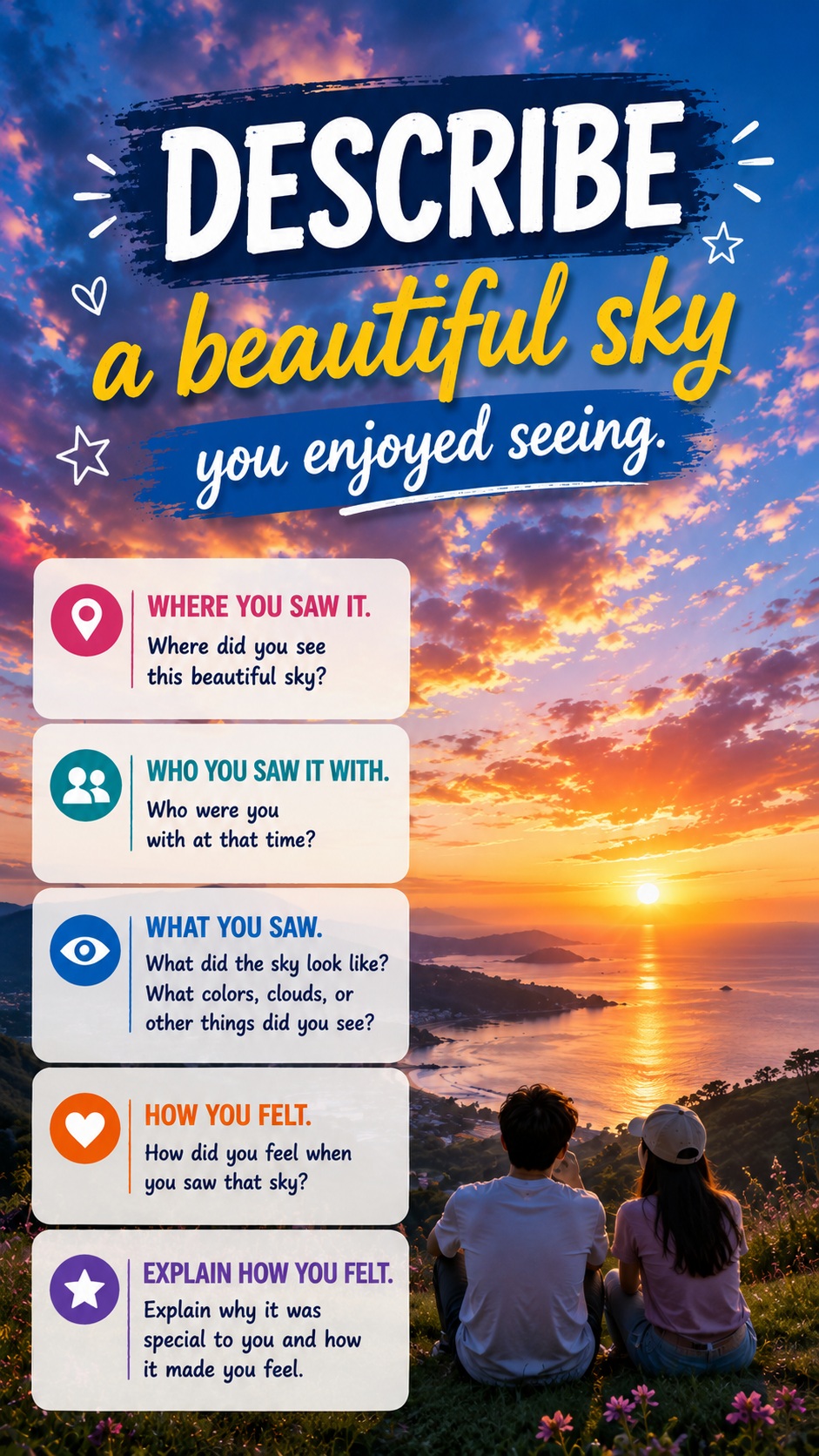 [Speaking Part 2] Describe a beautiful sky you enjoyed seeing