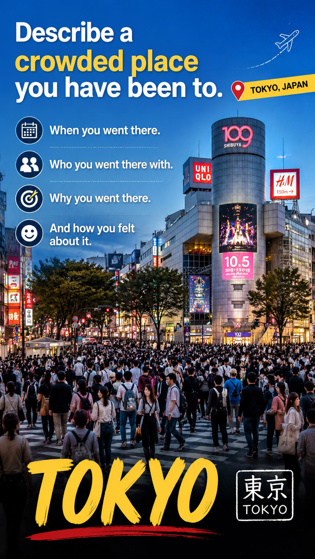 [Speaking Part 2] Describe a crowded place you have been to